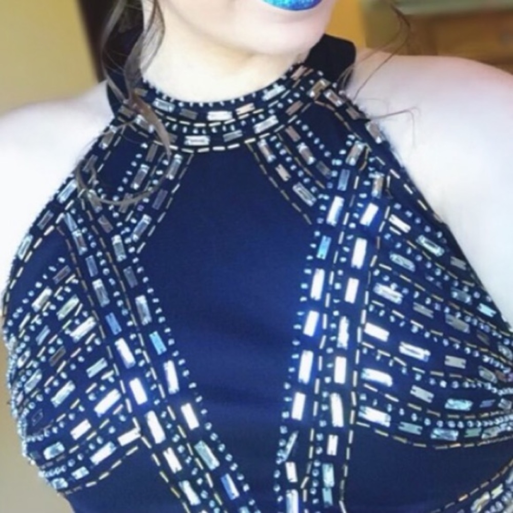 Dark Blue Lord and Taylor Dress - Picture 3 of 3